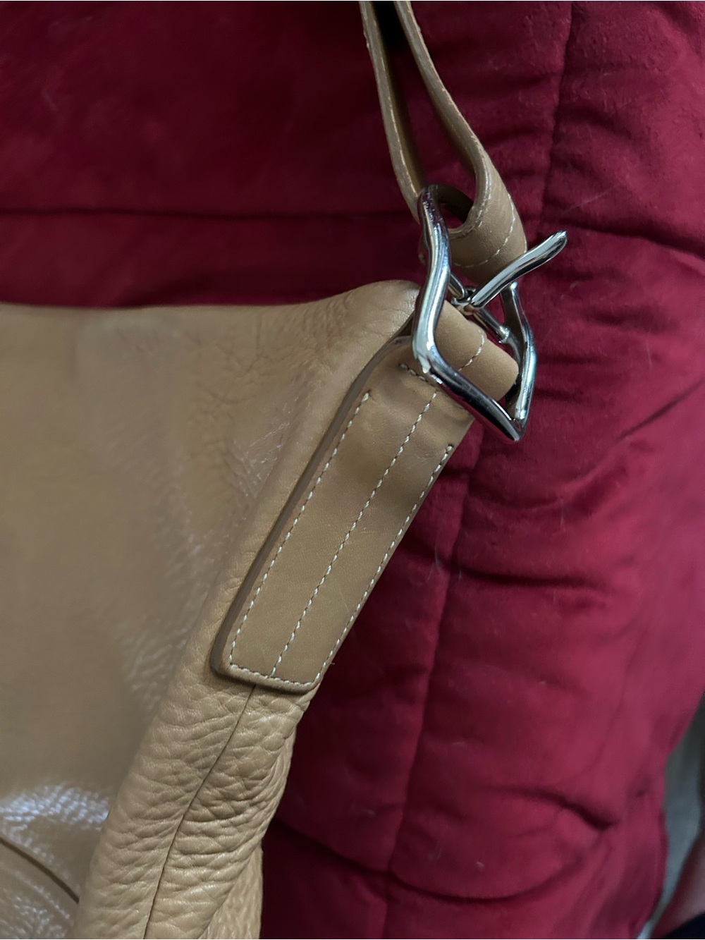 Coach Tan Pebbled Leather Hobo with Front Zip Pocket - Picture 4 of 11